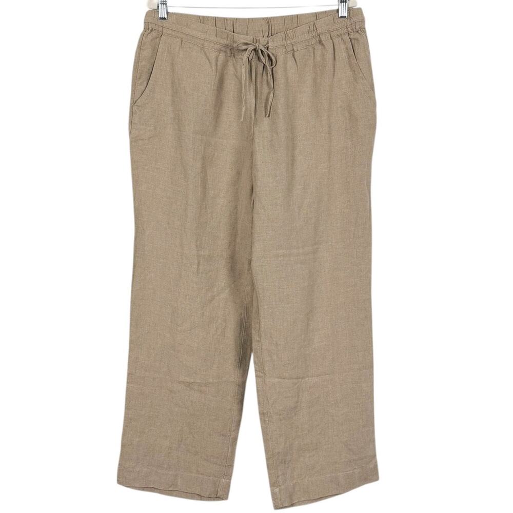 Charter Club 100% Linen Relaxed Fit Straight Leg Pants‎ PXL Lightweight Resort